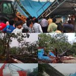 राजधानी समेत प्रदेश भर में आंधी तूफान ने मचाई तबाही ,रेलवे के हाइटेंशन तार पर गिरा पेड़, यात्री हुए परेशान